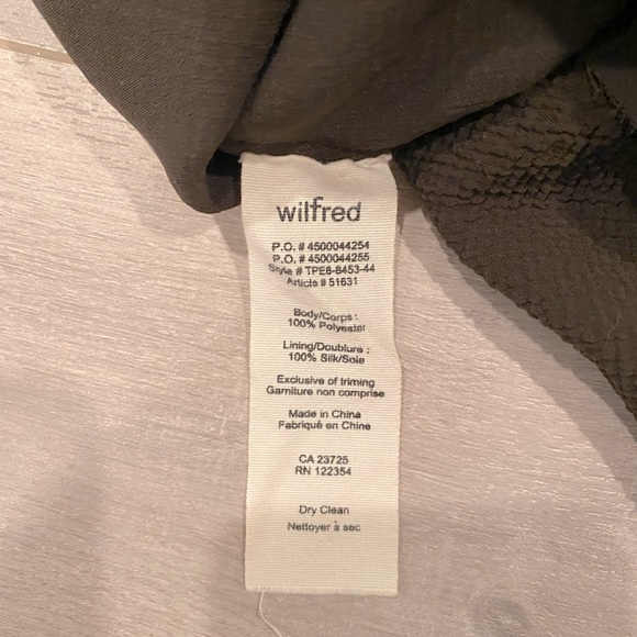 Le Fou by Wilfred A Line Olive Green Dress - Size XS - Picture 6 of 6
